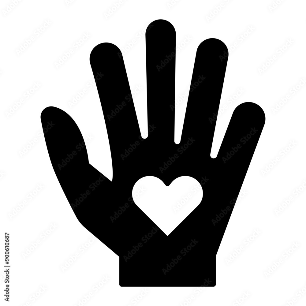 volunteer icon. black fill icon