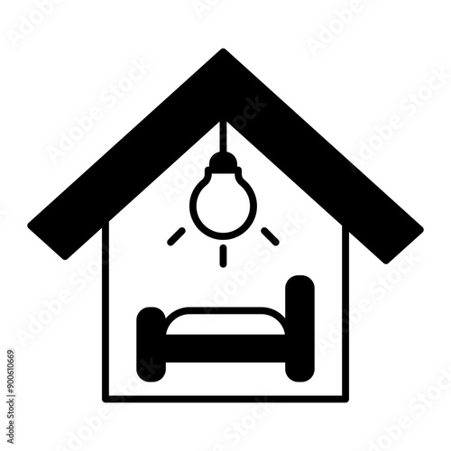shelter icon. black fill icon