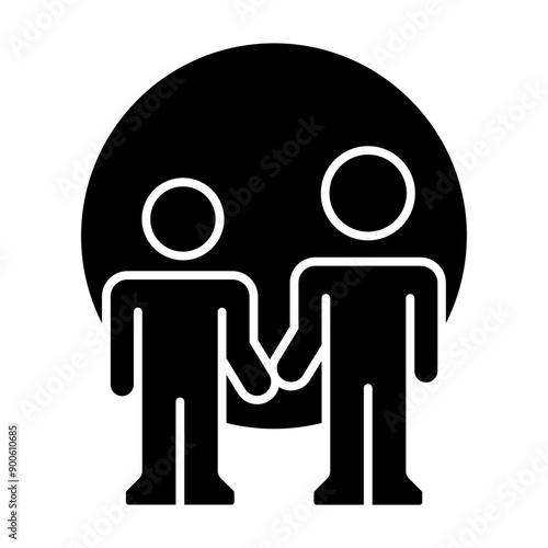support icon. black fill icon