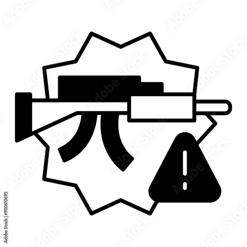 firearms icon. black fill icon