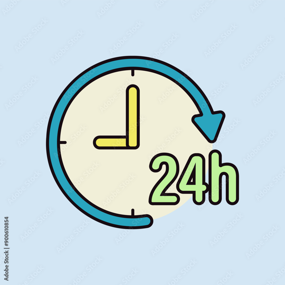 Service twenty four hours vector icon Service twenty four hours vector icon
