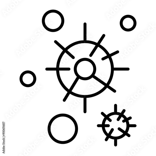 Allergen icon. outline icon