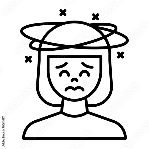 Anxiety icon. outline icon