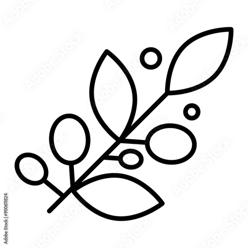 Pollen Allergy. plant icon. outline icon