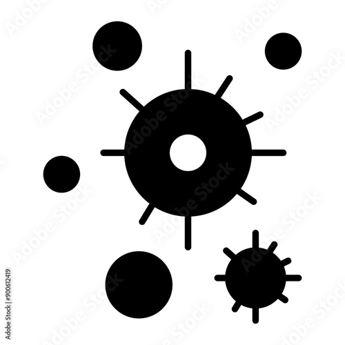 allergen icon. black fill icon