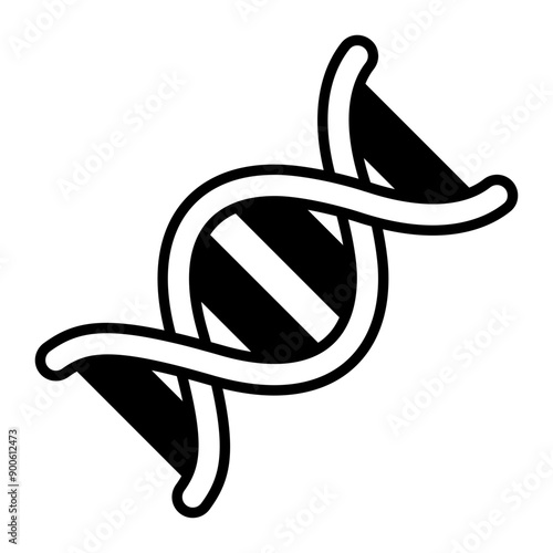 dna icon. black fill icon