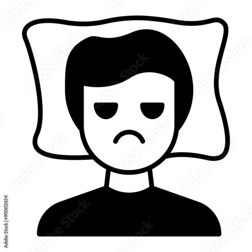 insomnia icon. black fill icon