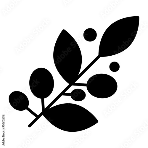 Pollen Allergy. plant icon. black fill icon