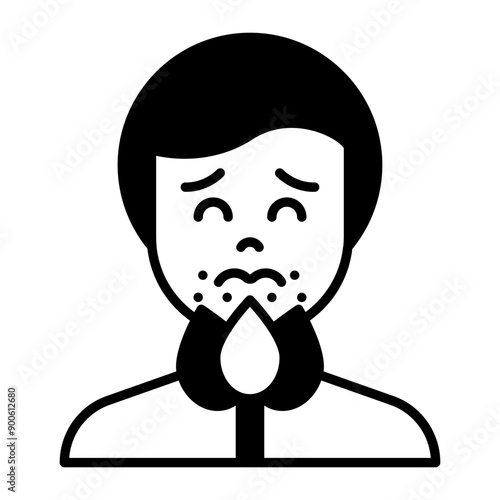 pollen  allergy  icon. black fill icon