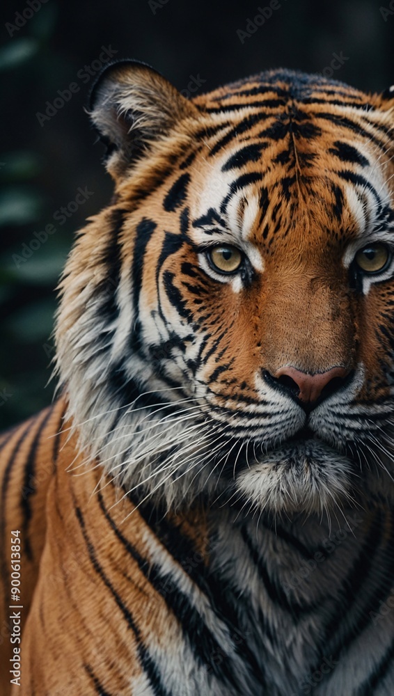 Ultra-high-definition 4K tiger portrait, crisp wallpaper design Ultra-high-definition 4K tiger portrait, crisp wallpaper design