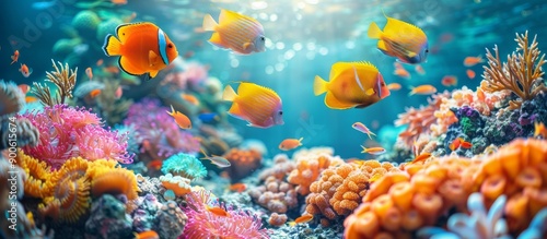 Array of Colorful Fish in the Sea