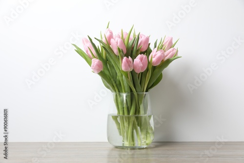 Wallpaper Mural Beautiful pink tulips in a vase
 Torontodigital.ca