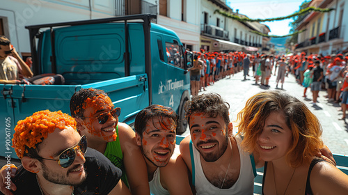 Joyful Moments at La Tomatina Festival in Spain photo