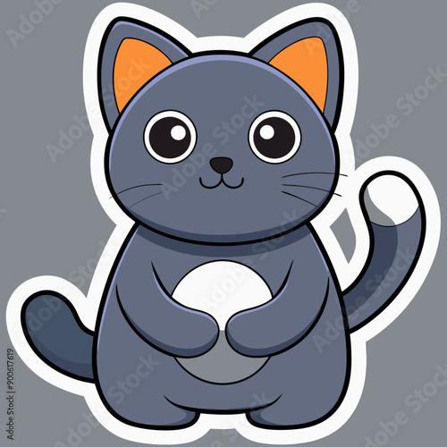 Cartoon cat, cat vector illustration, cats cartoon vector art, pet silhouette, animal vector icon