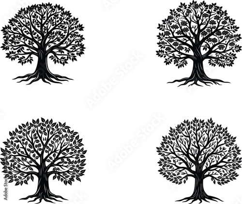 Tree silhouette vector art work