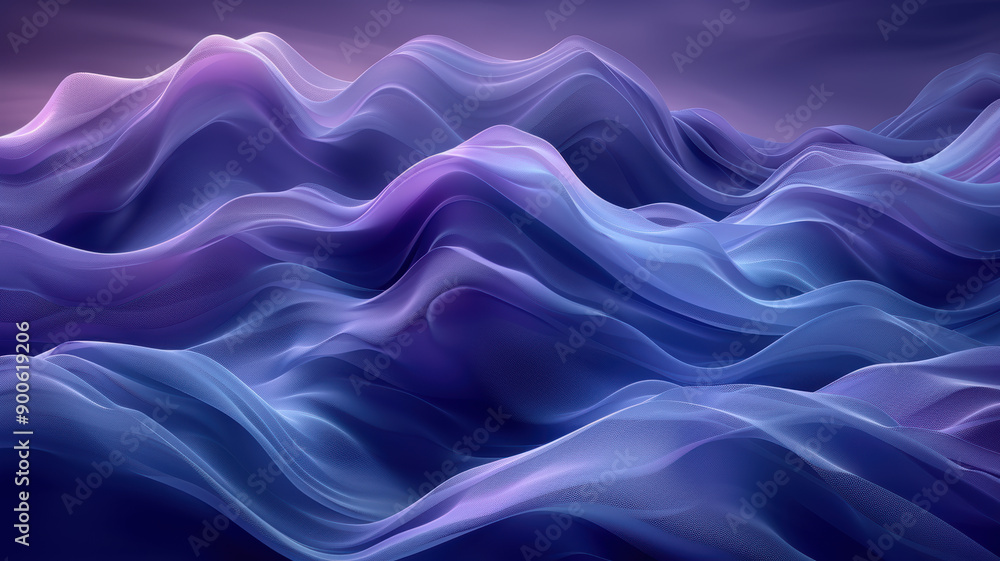 Fototapeta premium Fluid Shapes in Dark Color Palette