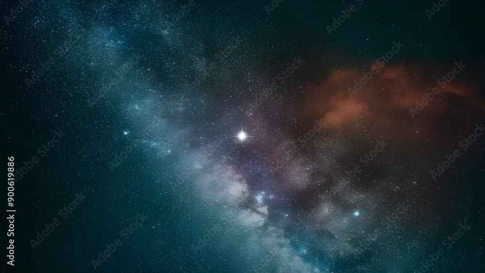 Beautiful night sky view and clouds with stars on galaxy background. Beautiful noctilucent cloud formations in night sky with Milky Way in the background. Beautiful night sky view and clouds with stars on galaxy background. Beautiful noctilucent cloud formations in night sky with Milky Way in the background.