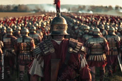 ai generative marching roman troops photo