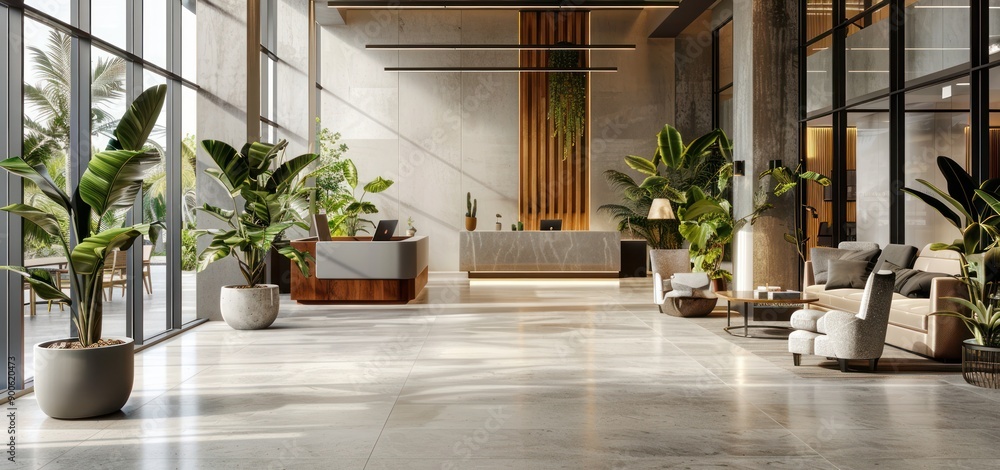 Fototapeta premium Interior design of modern living room house