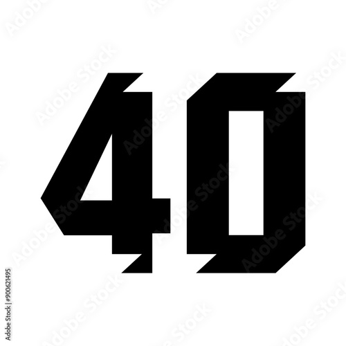 93 Vintage Sport Jersey numbers in black with a white background