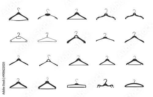 Hangers svg, Clothes hangers svg, Clothes hanger silhouette, Coat hanger silhouette, Hangers clipart, Hangers vector, Wardrobe svg, Hanger silhouette, Coat hanger svg