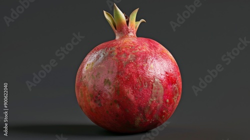 Unripe Pomegranate. Freshness and Growth Concept photo