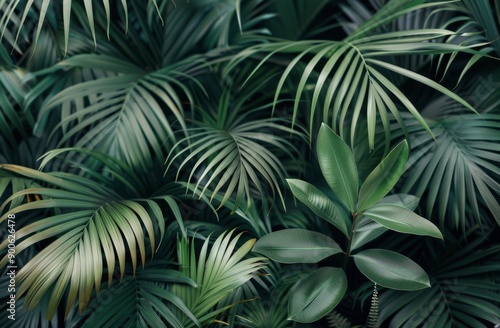 Lush Green Tropical Foliage