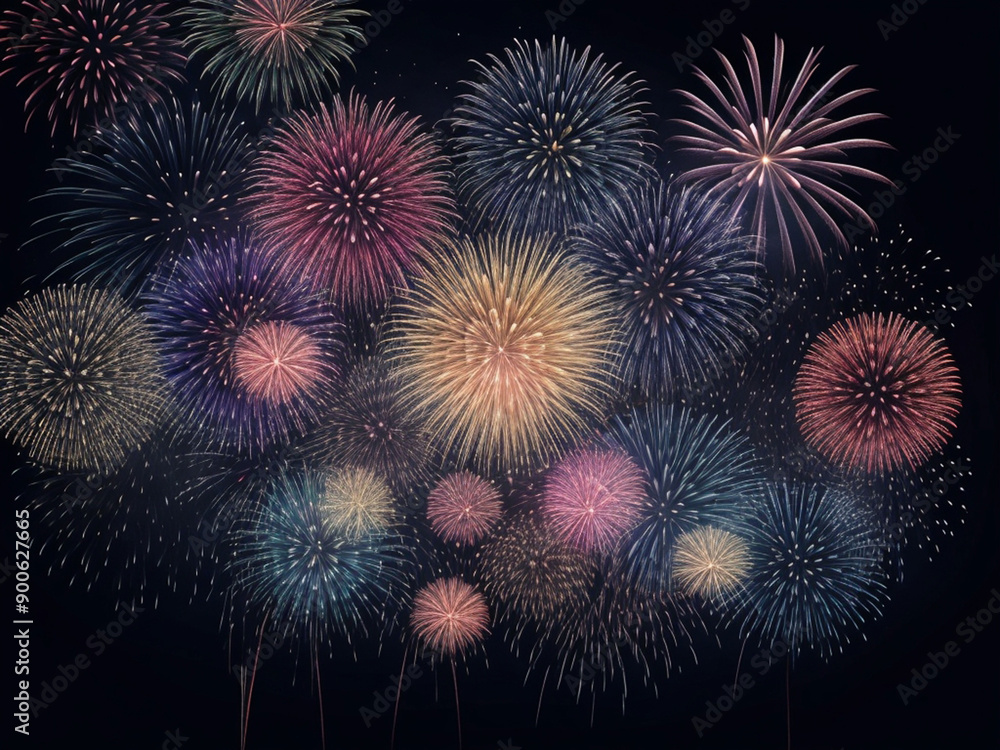 new year fire work background new year fire work background