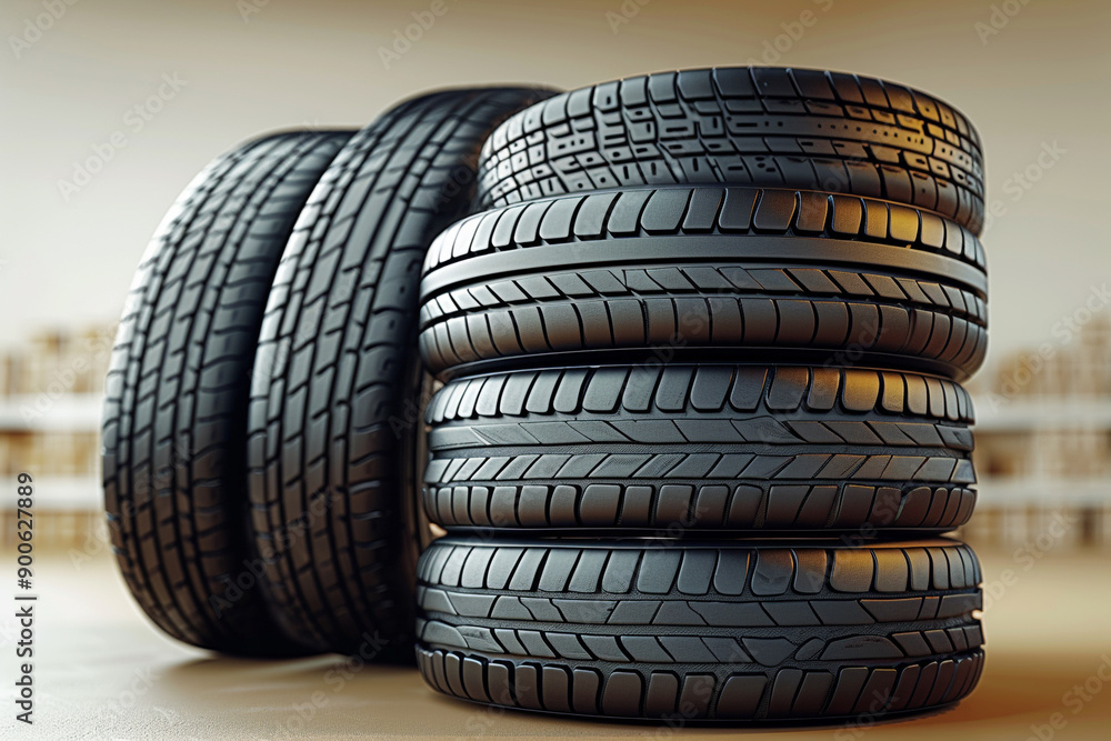 Pile of used tires, this image is suitable for poster or presentation needs Pile of used tires, this image is suitable for poster or presentation needs