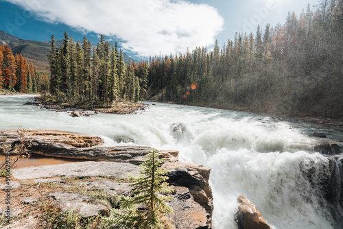 Sunwapta falls in Jasper National Park, Alberta, Canada.