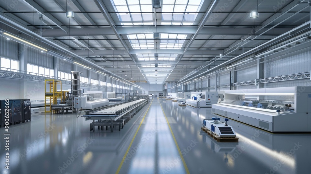 A large industrial building with a lot of machinery and a lot of white A large industrial building with a lot of machinery and a lot of white