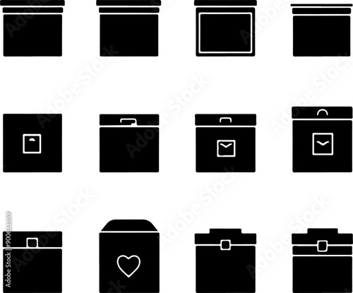 Silhouette Box Set Various Box Shapes Collection