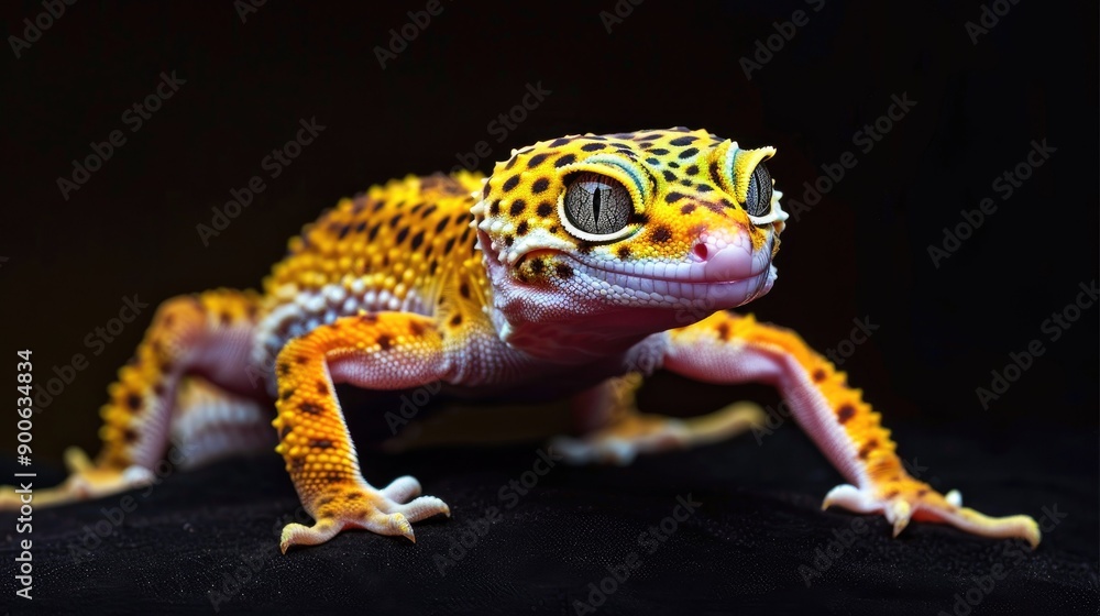 Close-Up Portrait of a Leopard Gecko Close-Up Portrait of a Leopard Gecko