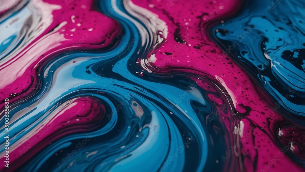 Vibrant blue and pink liquid background with rich texture for a unique look Vibrant blue and pink liquid background with rich texture for a unique look