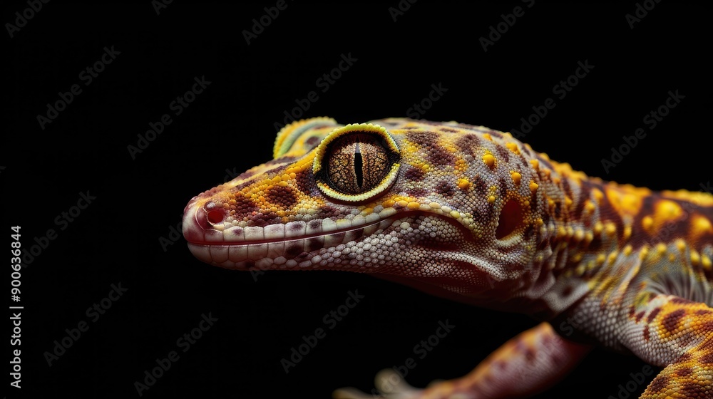 Leopard Gecko Portrait with Striking Eye Leopard Gecko Portrait with Striking Eye