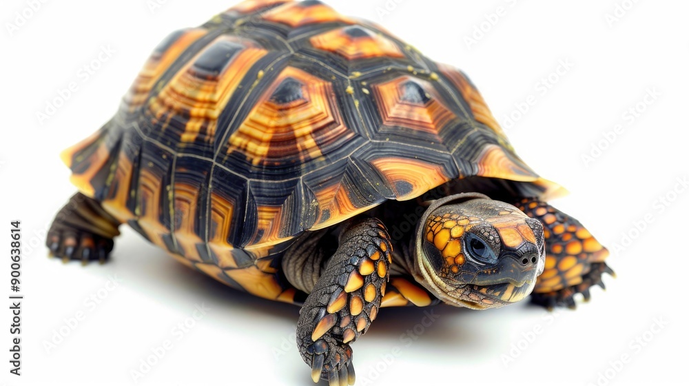 Obraz premium Red-footed Tortoise, a Colorful Reptile