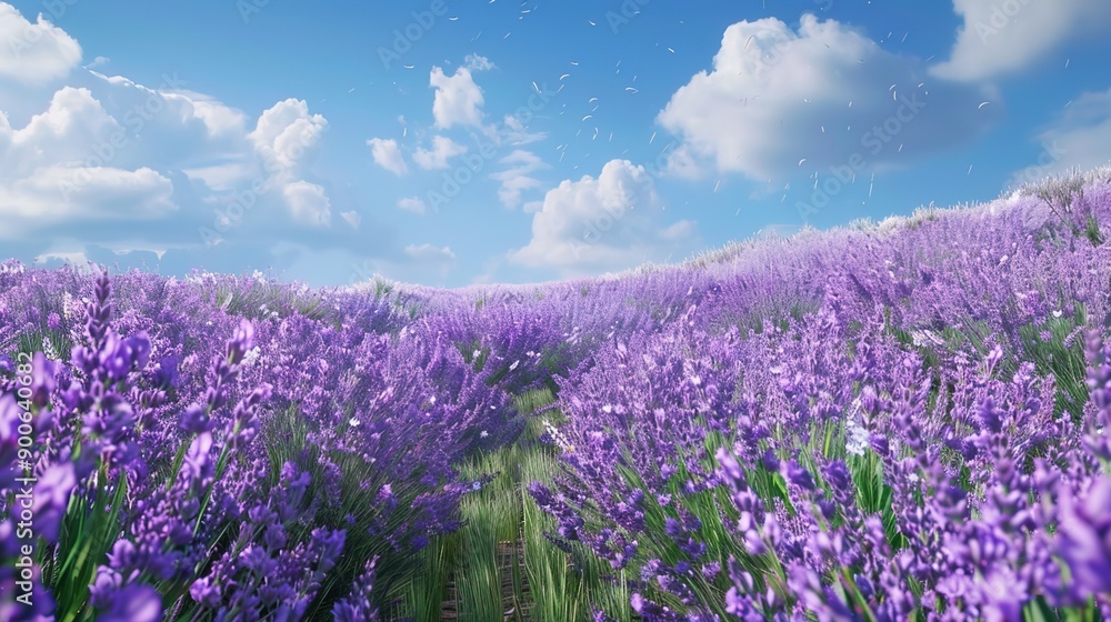 Obraz premium Lavender garden wallpaper