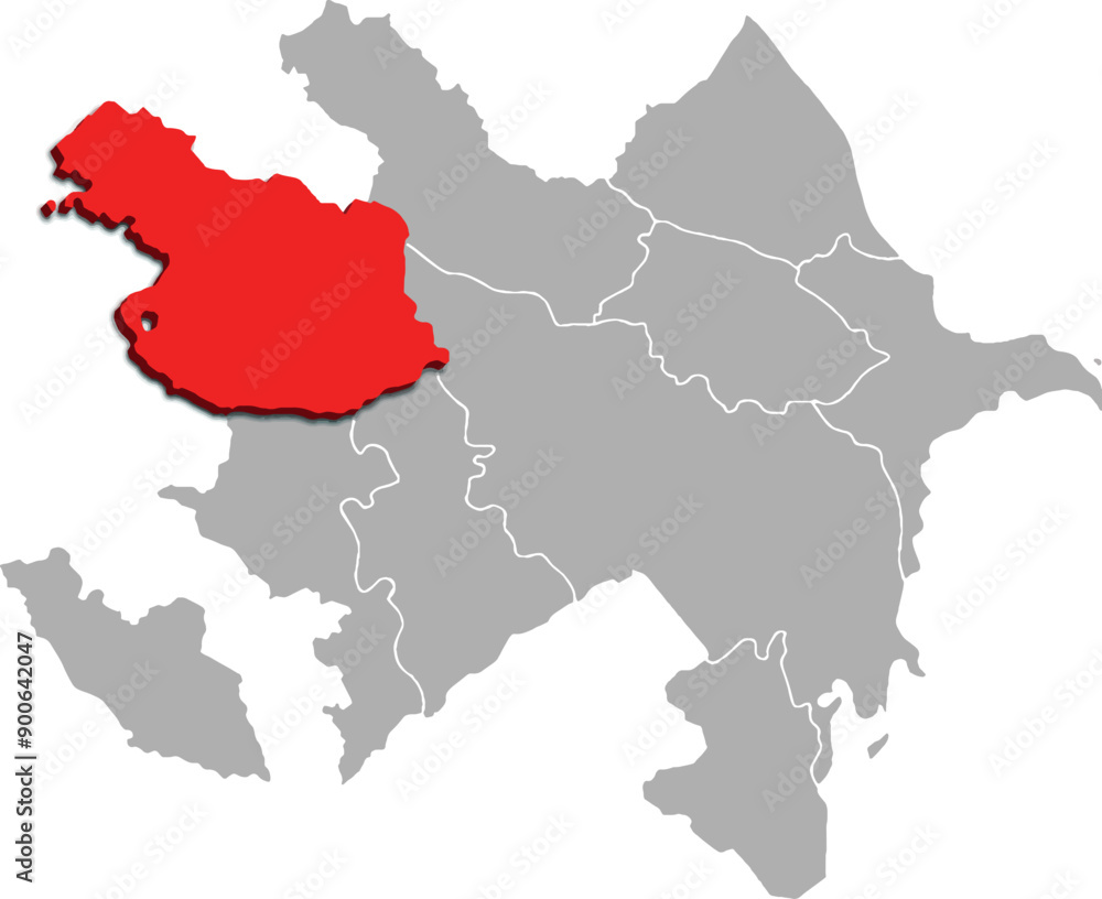 Gazakh Tovuz map WITH ADMINISTRATIVE DIVISIONS of AZERBAIJAN 3d isometric map Gazakh Tovuz map WITH ADMINISTRATIVE DIVISIONS of AZERBAIJAN 3d isometric map
