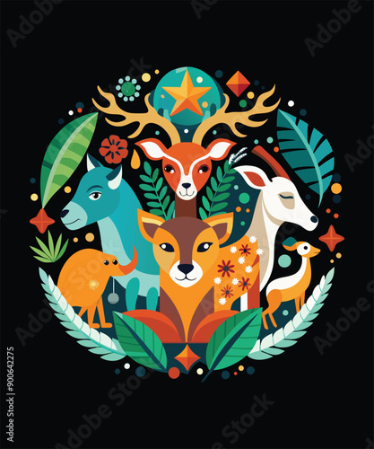 Animal T-shirt Design Vector file