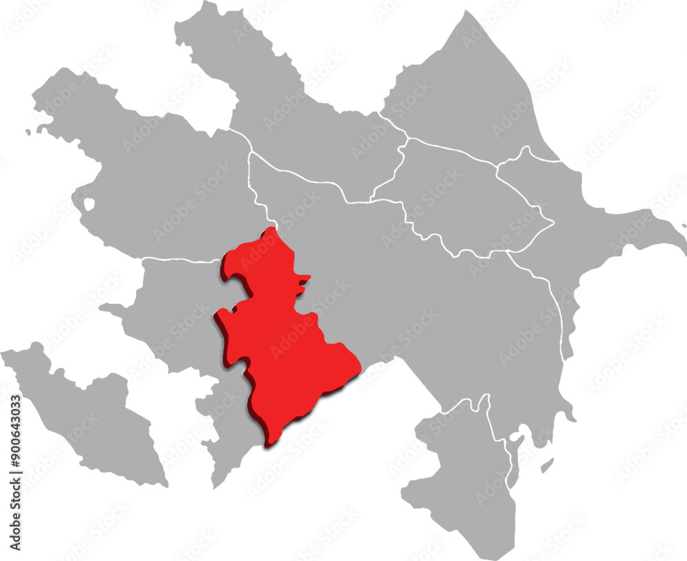 Karabakh map WITH ADMINISTRATIVE DIVISIONS of AZERBAIJAN 3d isometric map Karabakh map WITH ADMINISTRATIVE DIVISIONS of AZERBAIJAN 3d isometric map