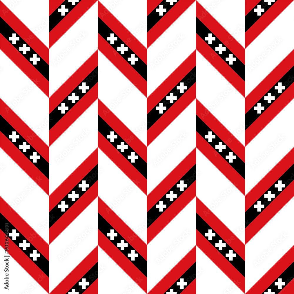 Obraz premium amsterdam flag pattern chevron background. vector illustration