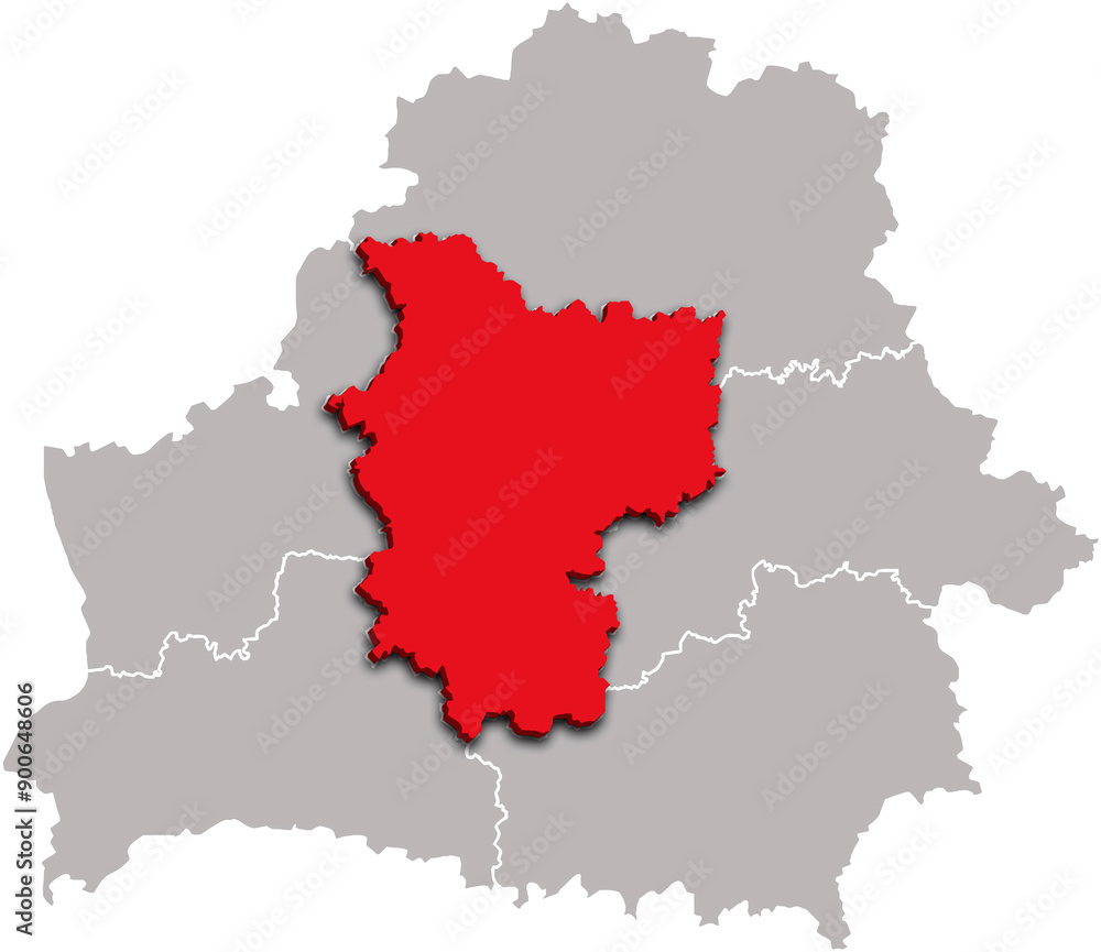MINSK map REGION of BELARUS 3d isometric map MINSK map REGION of BELARUS 3d isometric map