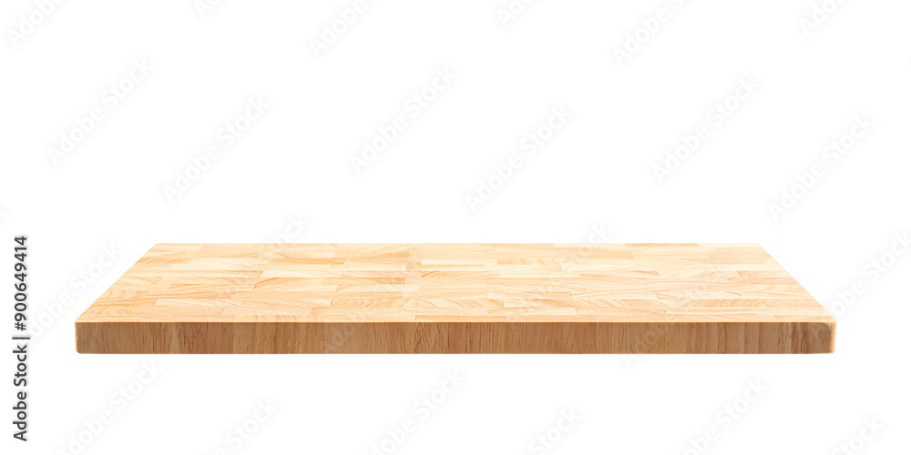 Selective focus.end grain wood table,counter top with transparency background.for design Selective focus.end grain wood table,counter top with transparency background.for design