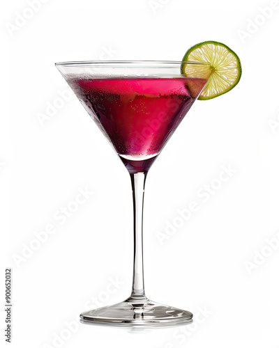 Wallpaper Mural A vibrant cocktail with a rich red hue, garnished with a lime slice, perfect for celebrations and gatherings. Torontodigital.ca
