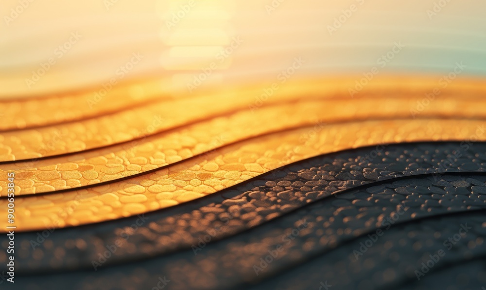 Fototapeta premium Abstract Gold and Black Waves