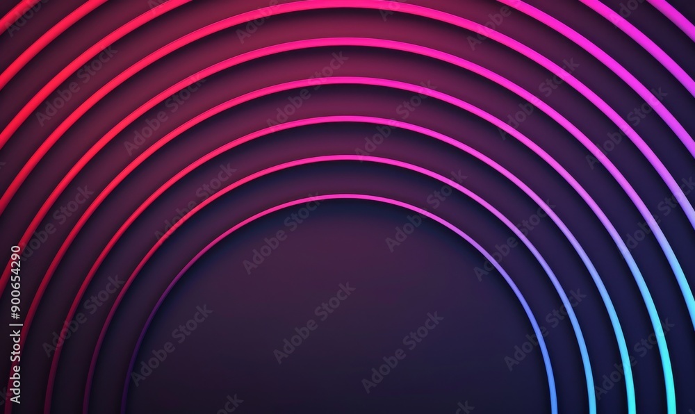 Obraz premium Abstract Neon Circles Design