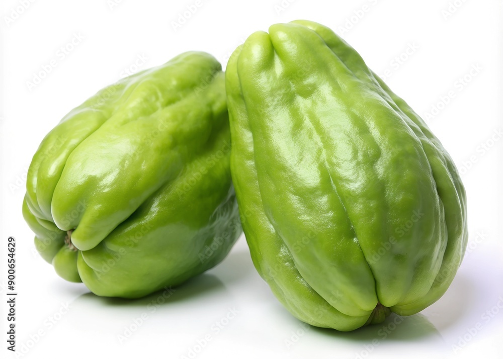 Fresh Organic Chayote (Vegetable Pear) Isolated on White Background – Perfect for Tropical Cuisine, Healthy Eating, Vegan Recipes, and Farm-to-Table Promotions Fresh Organic Chayote (Vegetable Pear) Isolated on White Background – Perfect for Tropical Cuisine, Healthy Eating, Vegan Recipes, and Farm-to-Table Promotions
