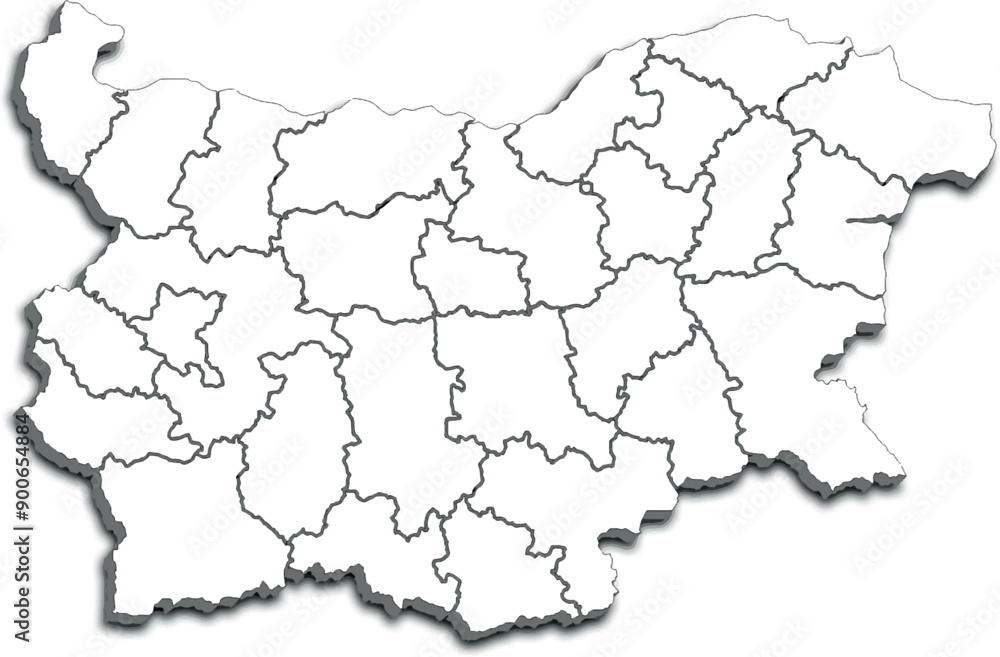 MAP OF BULGARIA WITH ITS REGIONS AND POLITICAL ADMINISTRATIVE DIVISIONS 3D ISOMETRIC MAP MAP OF BULGARIA WITH ITS REGIONS AND POLITICAL ADMINISTRATIVE DIVISIONS 3D ISOMETRIC MAP
