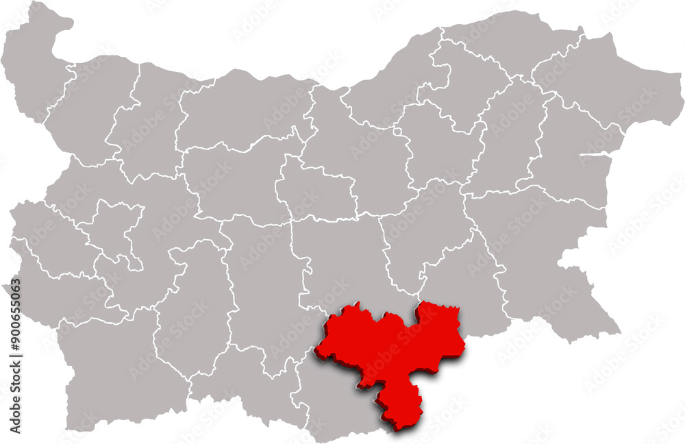 HASKOVO map REGION of BULGARIA 3d isometric map HASKOVO map REGION of BULGARIA 3d isometric map