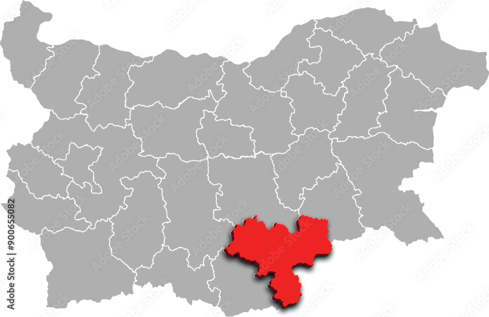 HASKOVO map REGION of BULGARIA 3d isometric map HASKOVO map REGION of BULGARIA 3d isometric map